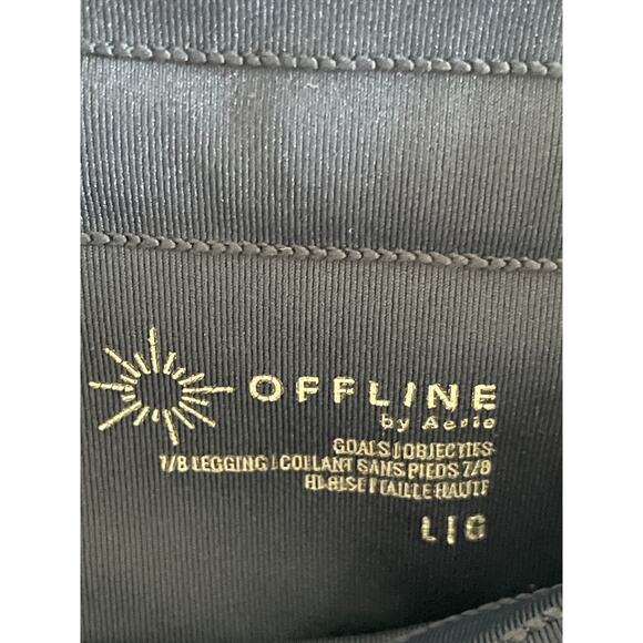 OFFLINE by Aerie Goals Colorblock Leggings Navy Blue, Green, Blue - Picture 7 of 9